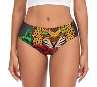 BYwenhopnbs Slip di Supporto da Donna con Motivo Leopardato e Rose, Comodi e Morbidi, per la Biancheria Intima da Donna