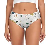 BYwenhopnbs Terrazzo Seamless Pattern Classic Italian Marble, Slip da donna con tasca comoda e morbida biancheria intima da donna, Multicolore, L