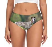 BYwenhopnbs Whippet - Slip da donna per cani da giardino, con tasca di supporto per cani grigi, morbidi e comodi, Multicolore, XXL