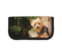 BYwenhopnbs Yorkshire Terrier Bokeh Cani Carini da Parete, Astuccio Portapenne Grande Capacità, Astuccio Portapenne in Tela per Ragazze