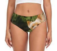 BYwenhopnbs Yorkshire Terrier Bokeh Cute Dogs Wall, slip da donna con tasca comoda e morbida biancheria intima da donna, Multicolore, S