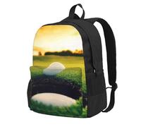 BYwenhopnbs Zaino da viaggio per la scuola con foro per palline da golf, per uomo e donna, con scomparto per laptop da 15 pollici