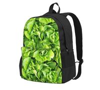 BYwenhopnbs Zaino da viaggio per la scuola con lattuga romana fresca, per uomo e donna, con scomparto per laptop da 15 pollici