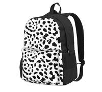 BYwenhopnbs Zaino da viaggio per la scuola con stampa di cani dalmata e macchie nere, per uomo e donna, con scomparto per laptop da 15 pollici