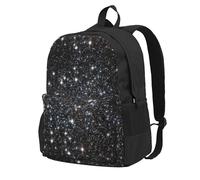 BYwenhopnbs Zaino da viaggio per la scuola con stampa glitterata Galaxy, non glitterato, per uomo e donna, con scomparto per laptop da 15 pollici