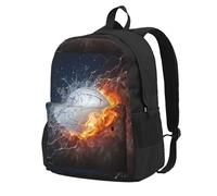 BYwenhopnbs Zaino da viaggio per la scuola, da pallavolo, da uomo e da donna, con scomparto per laptop da 15 pollici, modello Ice And Fire