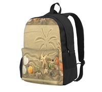 BYwenhopnbs Zaino da viaggio per la scuola e le palme, per uomo e donna, con scomparto per laptop da 15 pollici
