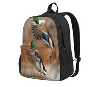 BYwenhopnbs Zaino da viaggio per la scuola, per uomini e donne, con scomparto per laptop da 15 pollici, per caccia alle anatre, germani reali