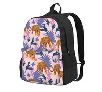 BYwenhopnbs Zaino da viaggio per la scuola Tigers In The Jungle, per uomo e donna, con scomparto per laptop da 15 pollici