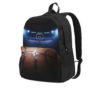 BYwenhopnbs Zaino da viaggio per scuola, basket Arena, per uomo e donna, con scomparto per laptop da 15 pollici