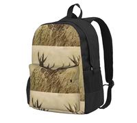 BYwenhopnbs Zaino da viaggio per uomo e donna con motivo a cervo dalla coda bianca e dai capelli rossi nella natura selvaggia, zaino da scuola con scomparto per laptop da 15 pollici