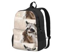 BYwenhopnbs Zaino da viaggio Smart Animals Racoon NatureSchool per uomo e donna, con scomparto per laptop da 15 pollici