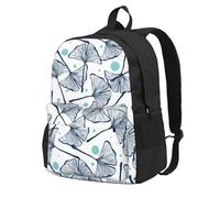 BYwenhopnbs Zaino scolastico Gingko Biloba, borsa da viaggio per uomo e donna, zaino da college con 15 scomparti per laptop