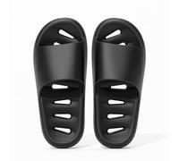 BYWXW Ciabatte da Doccia Antiscivolo,con fori di drenaggio Pantofole,Scarpe da Bagno Estate Sandali a Punta Apert da Casa Ciabatte da Doccia Antiscivolo(Size:EU 41/42,Color:Nero)