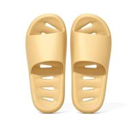 BYWXW Ciabatte da Doccia Antiscivolo,con Fori di drenaggio Pantofole,Scarpe da Bagno Estate Sandali a Punta Apert da Casa Ciabatte da Doccia Antiscivolo(Size:EU 39/40,Color:Giallo)