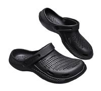 BYWXW Ciabatte estive, Scarpe perforate Spesse da Uomo, Suola Esterna Resistente all'Usura Scarpe da Spiaggia Interne ed Esterne,per Bagno,Piscina,Spiaggia e Palestra(Size:EU 40,Color:Nero)