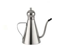 BYWXW Dispenser di Olio d'oliva,Portatile in Acciaio Inossidabile a Prova di Polvere, Robusto e Durevole, Contenitore di stoccaggio di Olio Caldo per Utensili da Cucina(Size:1000ML,Color:Argento)