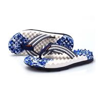 BYWXW Flip-flop Pantofole da Massaggio in, Plantare Artrite Sollievo dal Dolore Sandali da Massaggio,Naturopatia Migliorare la Circolazione Sanguigna per Uomo e Donna (Size:EU 38,Color:Blu)
