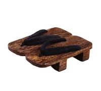 BYWXW Giapponesi Zoccoli in Legno Pantofole Tradizionali Legno Zoccoli Pantofole,Coppie Spiaggia di Spiaggia di Svago Estiva Che Zoccoli di Legno a Due Denti degli(Size:EU 40,Color:Nero)