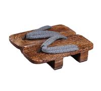 BYWXW Giapponesi Zoccoli in Legno Pantofole Tradizionali Legno Zoccoli Pantofole,Coppie Spiaggia di Spiaggia di Svago Estiva Che Zoccoli di Legno a Due Denti degli(Size:EU 42,Color:Oro)