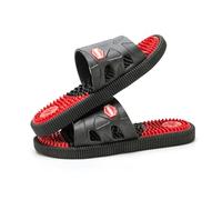 BYWXW Pantofole Massaggianti, Donna Estive da Spiaggia Sandali Pantofole da Casa Morbide Comode Antiscivolo Ciabatte Piscina e Doccia Uomo Casa Estive Scarpe da Bagno(Size:EU 42,Color:Nero)
