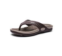 BYWXW Uomo Flip-flop Massaggio Ciabatte,Agopressione Massaggiatore Plantare,Riflessologia Sandali da Massaggio,Allevia la Fascite Plantare,Favorisce la Circolazione Sanguigna (Size:EU 45,Color:Cachi)
