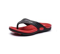 BYWXW Uomo Flip-flop Massaggio Ciabatte,Agopressione Massaggiatore Plantare,Riflessologia Sandali da Massaggio,Allevia la Fascite Plantare,Favorisce la Circolazione Sanguigna (Size:EU 44,Color:Rosso)