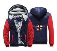 BYXLMS Felpe con Cappuccio in Pile da Uomo per Resident/Evil/Ombrello Full Zip Up Pullover Felpe con Cappuccio a Maniche Lunghe Giacche con Cappuccio Autunno Inverno-Red Blue B||XXL