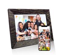 BYYBUO Cornice fotografica digitale Wi-Fi da 7 pollici, marrone noce 16G, cornice digitale Wi-Fi touchscreen 1024 x 600IPS, condivisione di foto o video tramite l'app Frameo 2023
