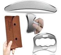 BYYDDIY Set di strumenti per raschietti muscolari Gua Sha 3 in 1, kit di strumenti per massaggio raschiante e strumento IASTM per fisioterapia, kit raschietto per massaggi, per alleviare il dolore muscolare e la tensione (C1B1D)