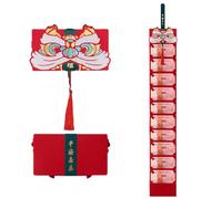 BYYLECL Buste rosse pieghevoli cinesi - 6 o 10 biglietti di Capodanno cinese Hong Bao Money Cash buste rosse per festival di primavera, Capodanno, pace e gioia