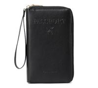 BYYLECL Porta passaporto, custodia per passaporto da viaggio, in pelle PU, organizer per documenti da viaggio, accessorio per donne e uomini, Nero , 19x2x11.5cm