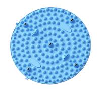 BYYLECL Tappetino per Agopressione e Massaggio, Rotondo Portatile per Riflessologia dei Piedi con Funzione Rilassante per Casa, Blu, 55 cm