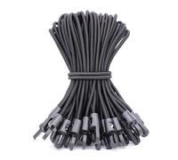 BYZANDQI Elastico con gancio, espansore con gancio, tenditore in gomma per teloni, tenda e campeggio (12, nero, 20 cm)