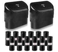 BYZESTY 2 PCS Pattumiera da Auto, Pattumiera per Auto Multifunzione con Coperchio Portatile, Impermeabile, Cestino per Auto Appeso Portatili per Casa, Ufficio, Cucina, Soggiorno