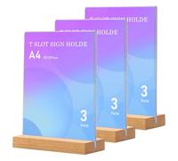 BYZESTY Espositore da tavolo in acrilico, formato A4, formato A4, formato A4, in acrilico, per ristoranti, ufficio, hotel