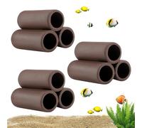 BYZESTY Nascondiglio in ceramica, 3 pezzi, decorazione per acquario, grotta per acquario, accessori per serbatoio di pesce, grotta di gamberetti, pesce e gamberetti, nascondiglio in ceramica per