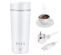 BYZESTY Piccolo Bollitore Portatile da Viaggio, 400 ml, Mini Bollitore Elettrico Portatile, 220 V/300 W, Spegnimento Automatico, Bianco