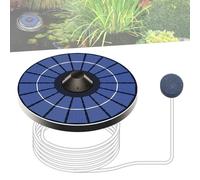 BYZESTY Pompa di ossigeno solare, aeratore solare per laghetti con pietra per bolle d'aria e tubo dell'ossigeno, per acquari, stagni e giardini, con alimentazione solare e batteria di backup integrata