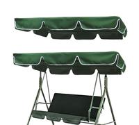 BYZESTY Tettuccio parasole per dondolo Hollywood, universale, a 3 posti, impermeabile, per altalena da giardino, universale, colore verde scuro