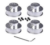 BZ 3D GT2 Puleggia 40 Denti 8mm Foro Pulegge Alluminio 40 Teeth Timing Belt Pulley per larghezza 6mm GT2 Cinghia Dentata Stampante 3D,CNC.(4 pezzi)