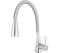 BZA42S Miscelatore lavello Zumba II cromato, canna flessibile 2F