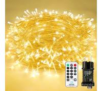 Bzavor Catena luminosa a LED alimentata a corrente con spina, per esterni e interni, lunga IP44, impermeabile, per giardino, matrimonio