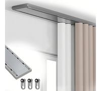 BZCKBZ Ceiling Mount Curtain Track System Heavy Conjoined Double Track Room Divider Rail for Living Room Bedroom Hospital Or Outdoor Wedding Decoration(White,166 in)