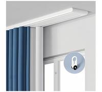 BZCKBZ Curtain Track Set Double Tracks Ceiling Mount Silent Heavy Duty Curtain Rail for Bedroom Living Room Hospital Garage Gazebo Privacy Divider(White,7.5FT)