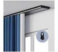 BZCKBZ Curtain Track Set Double Tracks Ceiling Mount Silent Heavy Duty Curtain Rail for Bedroom Living Room Hospital Garage Gazebo Privacy Divider(Black,13.5FT)