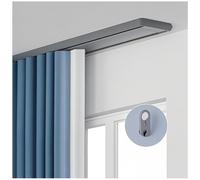 BZCKBZ Curtain Track Set Double Tracks Ceiling Mount Silent Heavy Duty Curtain Rail for Bedroom Living Room Hospital Garage Gazebo Privacy Divider(Gray,3.6FT)