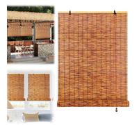 BZCKBZ Tenda di Canna Personalizzate - Tapparella Avvolgibile bambù Realizzata A Mano - Anti-UV Traspirante Tenda Bamboo con Sollevatore - Marrone