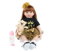 BZDOLL 60 CM 24 Pollici Realistica Reborn Baby Doll Alive Morbido Silicone Neonato Principessa Bambino Bebe Carino Vestire Giocattolo Regalo Fatto A Mano