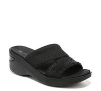 BZees LifeStride Dynasty Bright Wedge Sandal, Zeppa Donna, Black Sparkle Knit, 40 EU